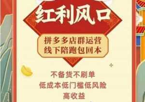 左右电商《拼多多无货源店群玩法》从0~1实战保姆教程,极速起店必出单-课程网