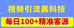 视频引流黑科技玩法,不花钱推广,视频播放量达到100万+,每日100+精准客源-课程网
