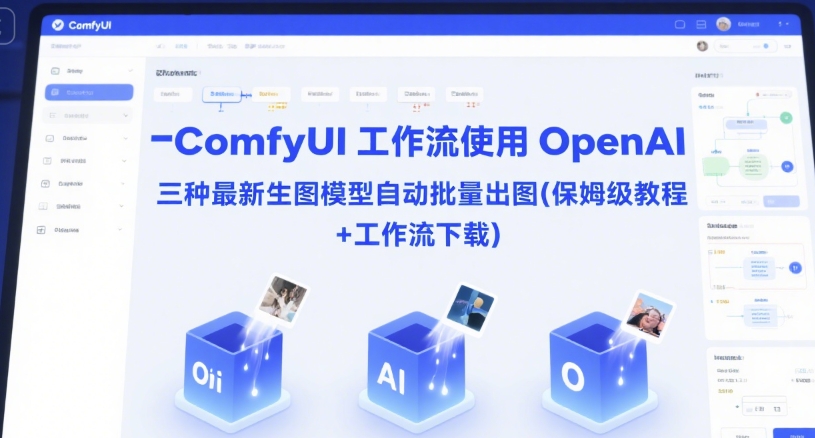ComfyUI 工作流使用 OpenAI 三种最新生图模型自动批量出图(保姆级教程+工作流下载)-课程网