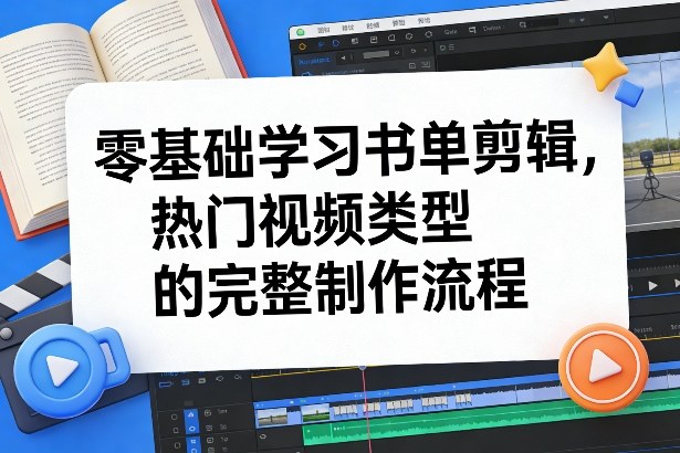 零基础学习书单剪辑，热门视频类型的完整制作流程（更新2026）-课程网