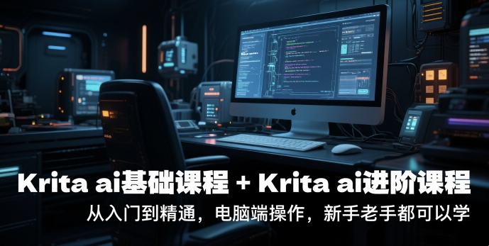krita ai基础课程+Krita ai进阶课程，从入门到精通，电脑端操作，新手老手都可以学-课程网