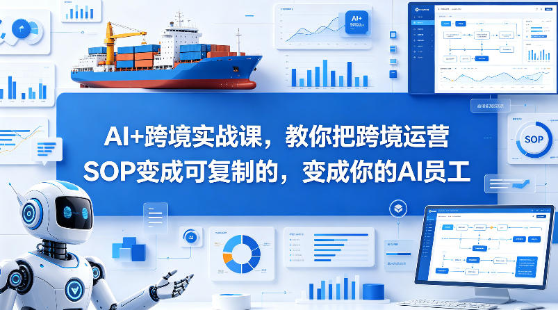 AI+跨境实战课，教你把跨境运营S0变成可复制的，变成你的AI员工-课程网