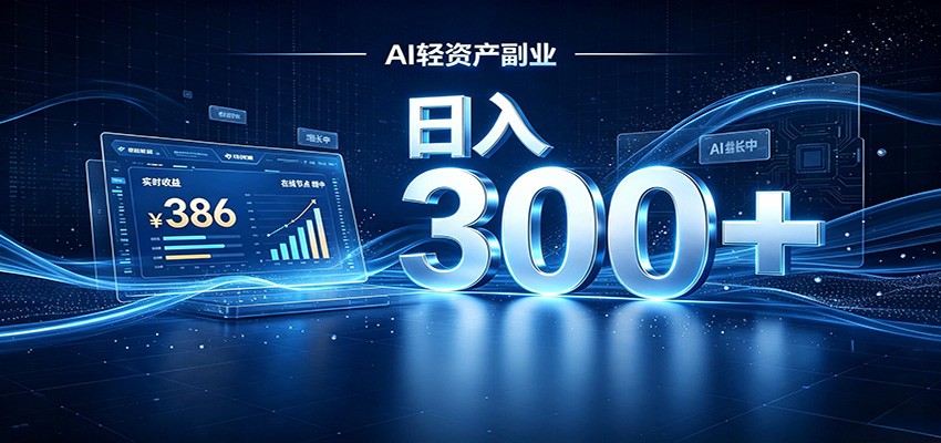 2026 AI轻资产风口，Token中转站小白可入局，日入300+-课程网