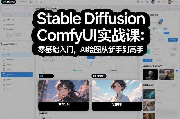 Stable Diffusion ComfyUI实战课：零基础入门，AI绘图从新手到高手-课程网