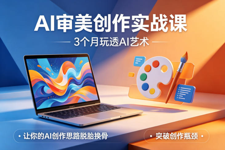AI审美创作实战课，3个月玩透AI艺术，让你的AI创作思路脱胎换骨，突破创作瓶颈（更新0617）-课程网