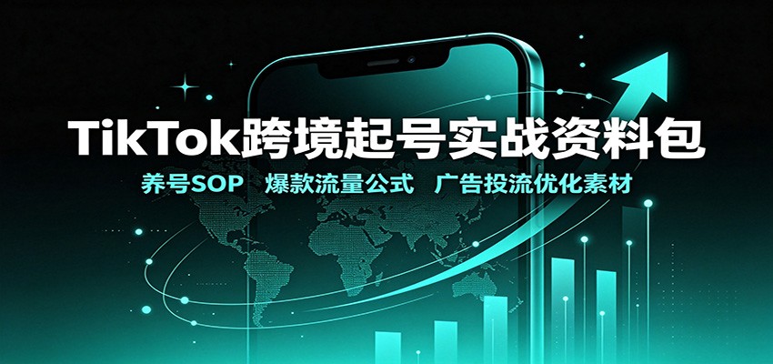 TikTok跨境起号实战资料包：养号SOP，爆款流量公式，广告投流优化素材-课程网