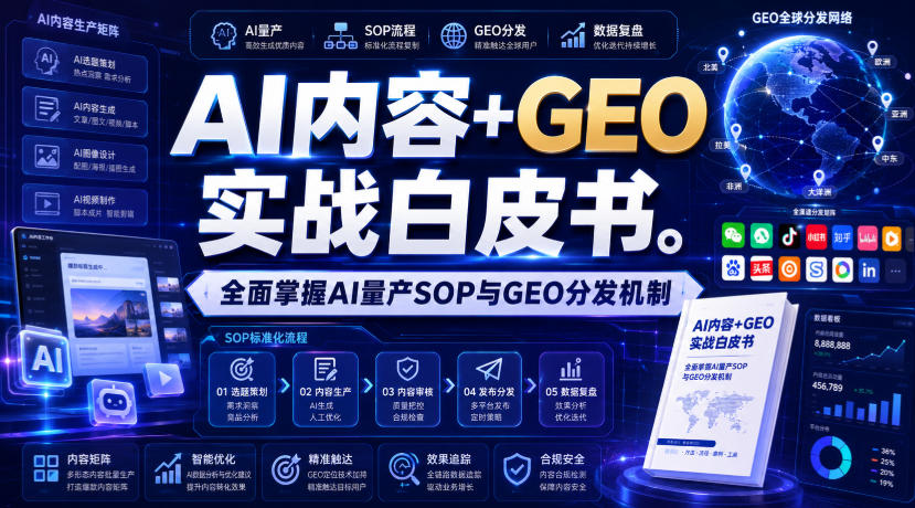 AI内容+GEO实战白皮书，全面掌握AI量产SOP与GEO分发机制【文档】-课程网