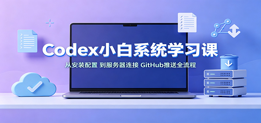 Codex小白系统学习课：小从安装配置，到服务器连接、GitHub推送全流程-课程网