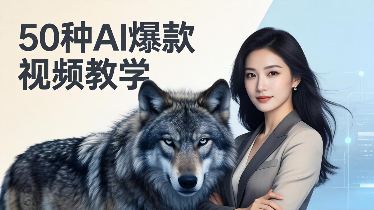 50种AI爆款视频教学：影视级古诗词+治愈萌宠+山海经蛟龙，高阶宝典商业落地-课程网