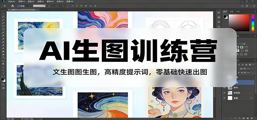 AI生图训练营：文生图图生图，高精度提示词，零基础快速出图-课程网