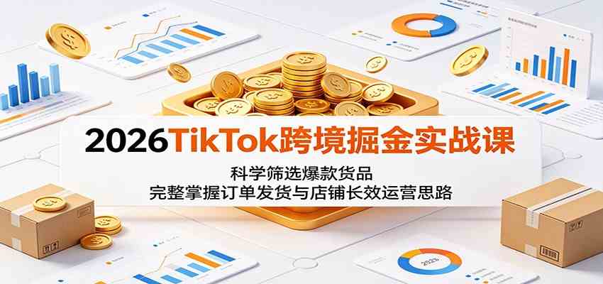 2026TikTok跨境掘金实战课:科学筛选爆款货品,完整掌握订单发货与店铺长效运营思路 2026TikTok跨境掘金实战课:科学筛选爆款货品,完整掌握订单发货与店铺长效运营思路
