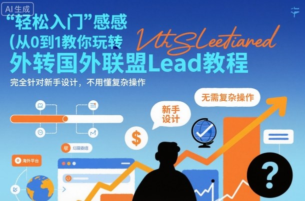 国外联盟賺美刀项目，从0到1教你玩转国外联盟Lead教程，纯新手可操作性100%-课程网