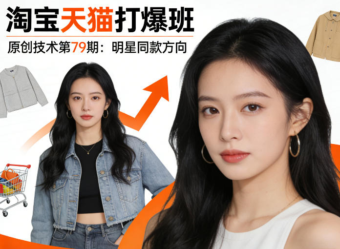 《淘宝天猫打爆班》原创技术第79期：明星同款方向-课程网