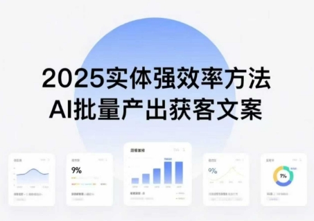 实体强效率方法：AI批量产出获客文案，2025年普通人拥抱AI，实现实体创收-课程网