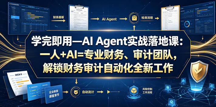 学完即用—AI Agent实战落地课：一人+AI=专业财务、审计团队，解锁财务审计自动化全新工作模式（更新0804）-课程网