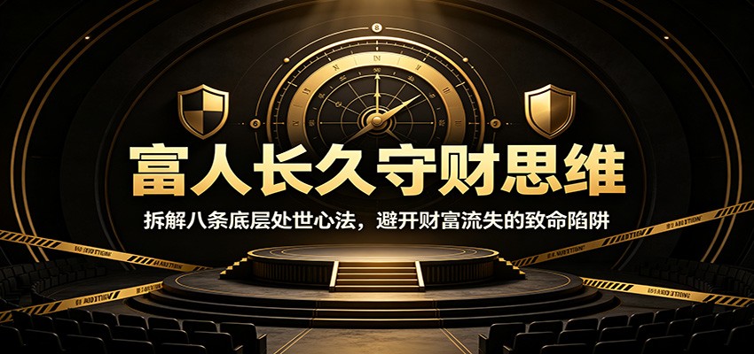 富人长久守财思维：拆解八条底层处世心法，避开财富流失的致命陷阱-课程网