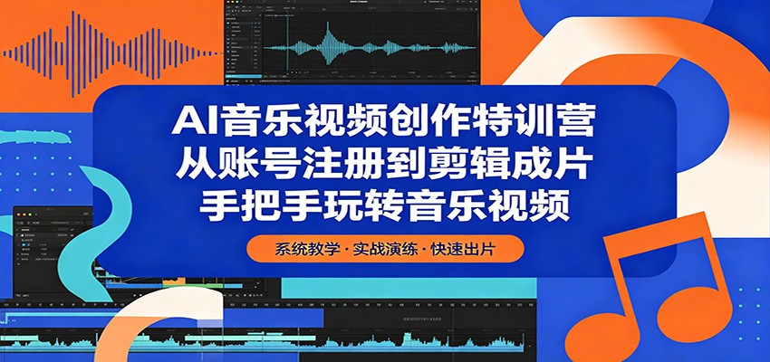 AI音乐视频创作特训营：从账号注册到剪辑成片，手把手玩转音乐视频-课程网