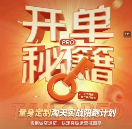 淘宝开单秘籍PRO，量身定制淘天实战陪跑计划，告别做店迷茫、快速突破运营瓶颈期（更新6月）-课程网