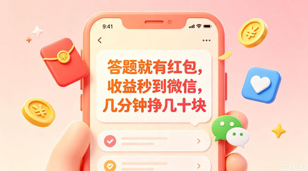 答题就有红包，收益秒到微信，几分钟挣几十块，学生党上班族宝妈都可以玩【揭秘】-课程网