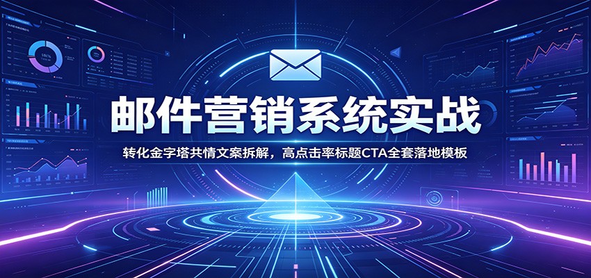 邮件营销系统实战：转化金字塔共情文案拆解，高点击率标题CTA全套落地模板-课程网