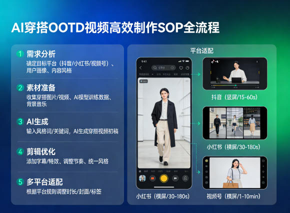 AI穿搭OOTD视频高效制作SOP全流程，适配抖音小红书视频号全平台-课程网