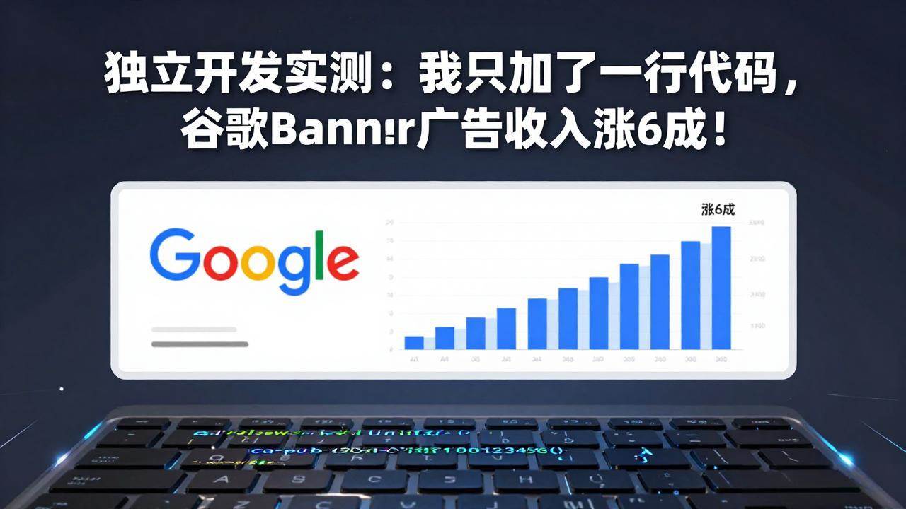 （17574期）付费文章：独立开发实测：我只加了一行代码，谷歌Banner广告收入涨6成！-课程网