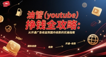 油管(youtube)挣钱全攻略：从开通广告收益到国内收款的实操指南-课程网