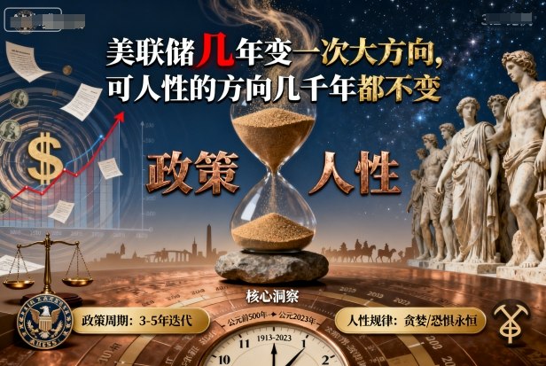 付费文章：美联储几年变一次大方向，可人性的方向几千年都不变-课程网