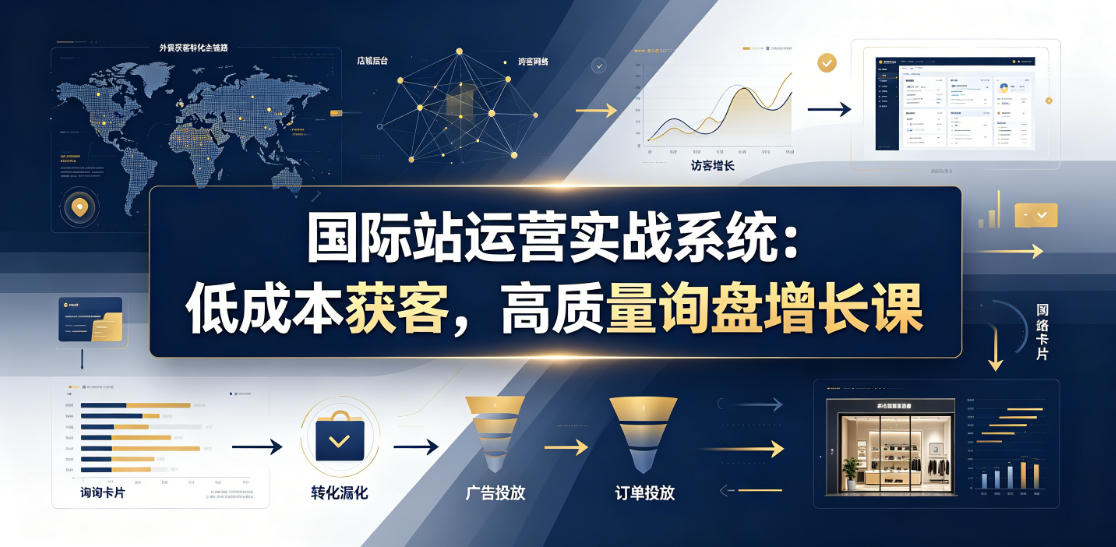 国际站运营实战系统：低成本获客，高质量询盘增长课（更新26年）-课程网