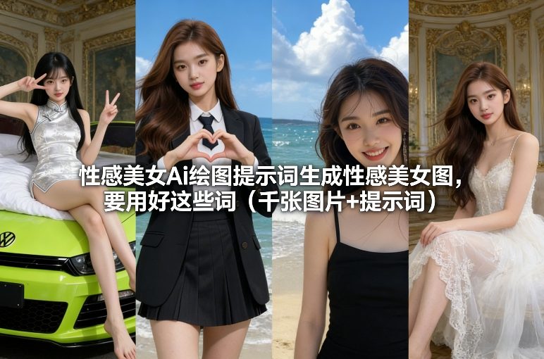 性感美女Ai绘图提示词生成性感美女图，要用好这些词（千张图片+提示词）-课程网