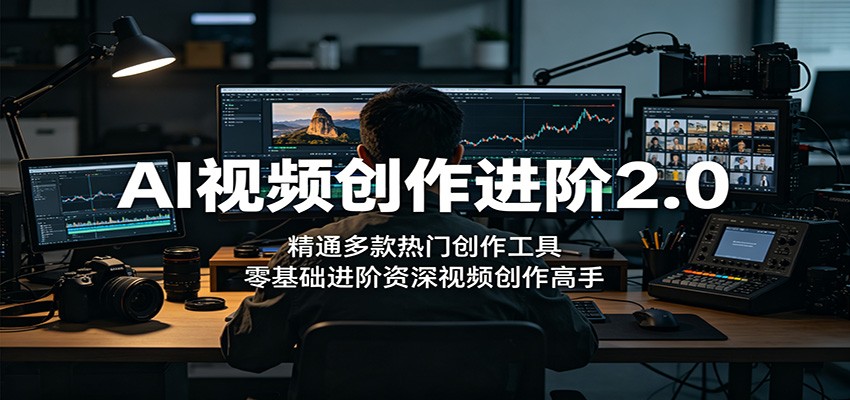 AI视频创作进阶2.0：精通多款热门创作工具，零基础进阶资深视频创作高手-课程网