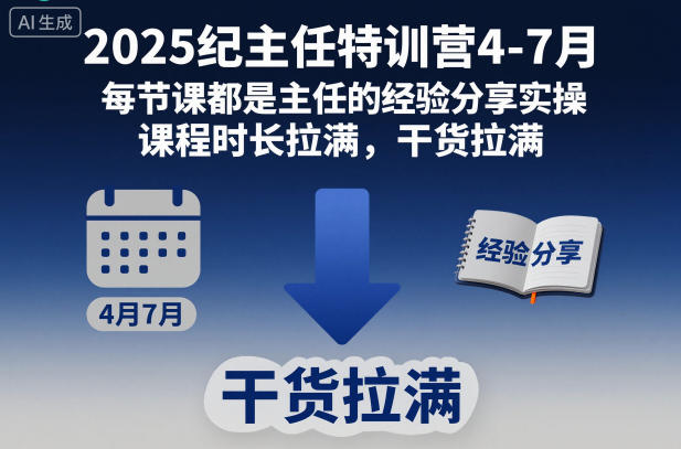 2025纪主任特训营4-7月，每节课都是主任的经验分享实操，课程时长拉满，干货拉满-课程网