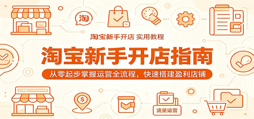 淘宝新手开店指南：从零起步掌握运营全流程，快速搭建盈利店铺-课程网