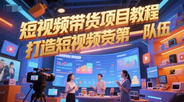 短视频带货项目教程，打造短视频带货第一队伍-课程网