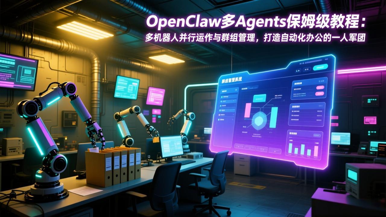 OpenClaw多Agents保姆级教程：多机器人并行运作与群组管理，打造自动化办公的一人军团-课程网