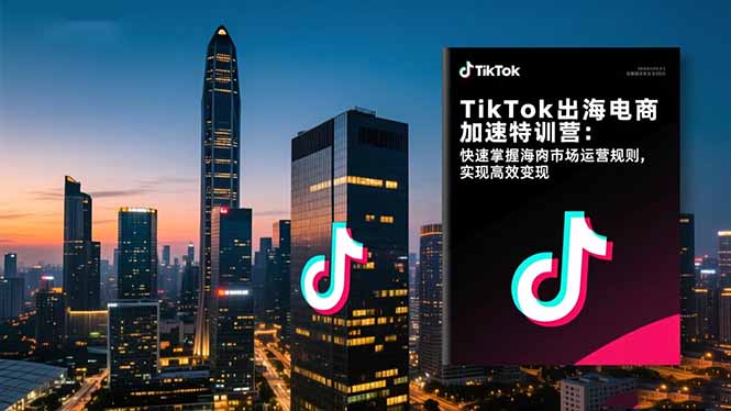 TikTok出海电商加速特训营-更新：快速掌握海外市场运营规则，实现高效变现-课程网