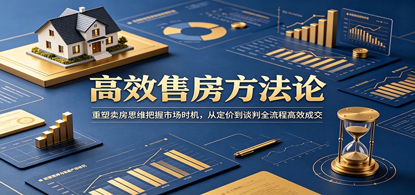 高效售房方法论：重塑卖房思维把握市场时机，从定价到谈判全流程高效成交-课程网