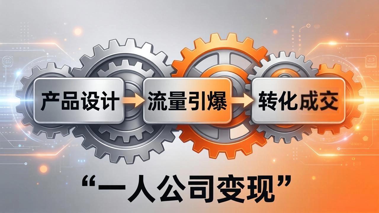一人公司变现全攻略：产品设计+流量引爆+转化成交，打造不受年龄限制的长期事业-课程网