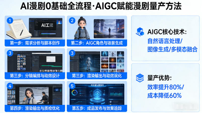 AI漫剧0基础全流程，快速掌握AIGC赋能的漫剧量产方法-课程网