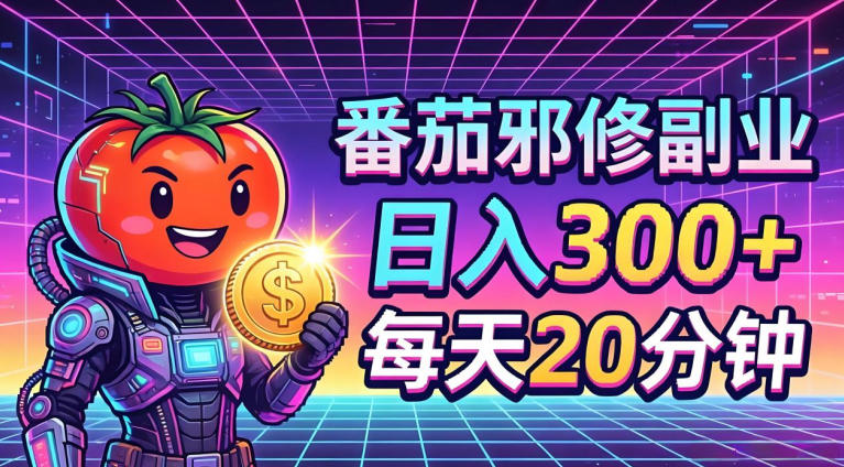 番茄小说撸金，日入300+，每天20分钟！五一必看，独家项目，副业小白友好，超级简单【揭秘】-课程网