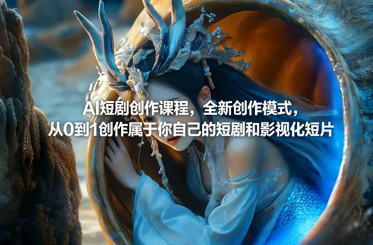 AI短剧创作课程，全新创作模式，从0到1创作属于你自己的短剧和影视化短片-课程网