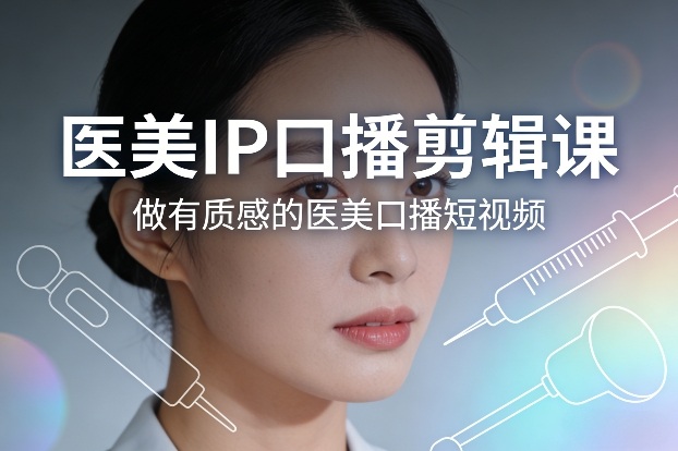 医美IP口播剪辑课，做有质感的医美口播短视频-课程网