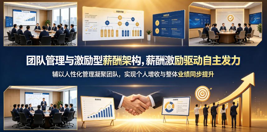 团队管理与激励型薪酬架构，薪酬激励驱动自主发力，辅以人性化管理凝聚团队，实现个人增收与整体业绩同步提升-课程网