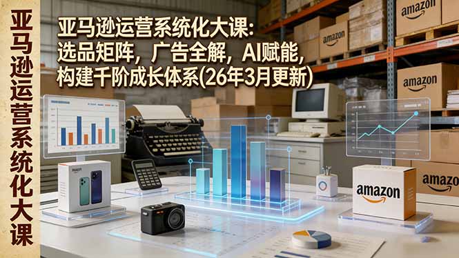 亚马逊运营系统化大课：选品矩阵，广告全解，AI赋能，构建千阶成长体系(26年3月更新-课程网