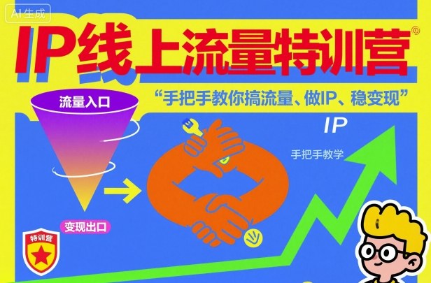 IP线上流量特训营，手把手教你搞流量、做IP、稳变现-课程网