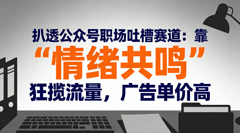 扒透公众号职场吐槽赛道：靠“情绪共鸣”狂揽流量，广告单价高-课程网