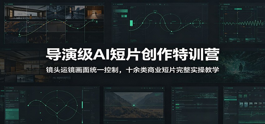导演级AI短片创作特训营：镜头运镜画面统一控制，十余类商业短片完整实操教学（更新）-课程网