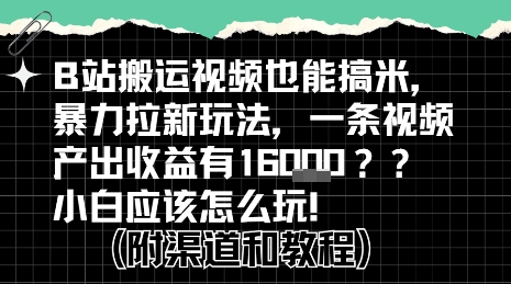 b站掘金计划？搬运视频也能挣拉新的收益，小白应该怎么玩！-课程网