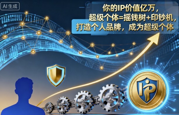 你的IP价值亿万，超级个体=摇钱树+印钞机，打造个人品牌，成为超级个体-课程网