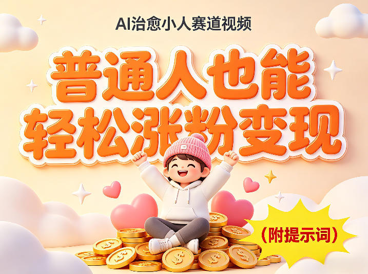 AI治愈小人赛道视频，普通人也能轻松涨粉变现，实操教学（附完整提示词）-课程网